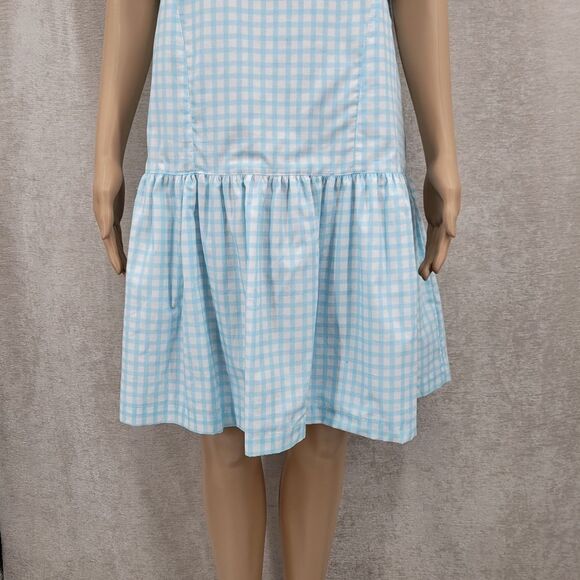 Brooke Wright Lucy Dress LIMITED COLLECTION Light Blue White Check Gingham - Picture 4 of 14